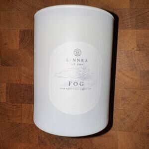 Linnea Fog Jar Candle Crisp Apple Mist White Oak 2-Wick Soy Wax Home Decorative